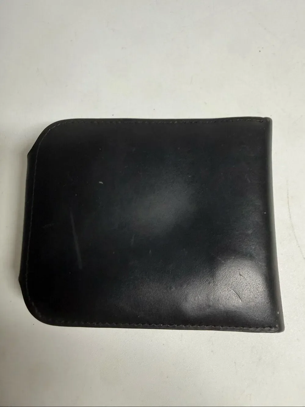 HUGO BOSS Black Leather Bifold Wallet Compact Card Holder Designer Men’s